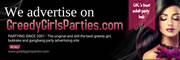 greedy girls parties banner